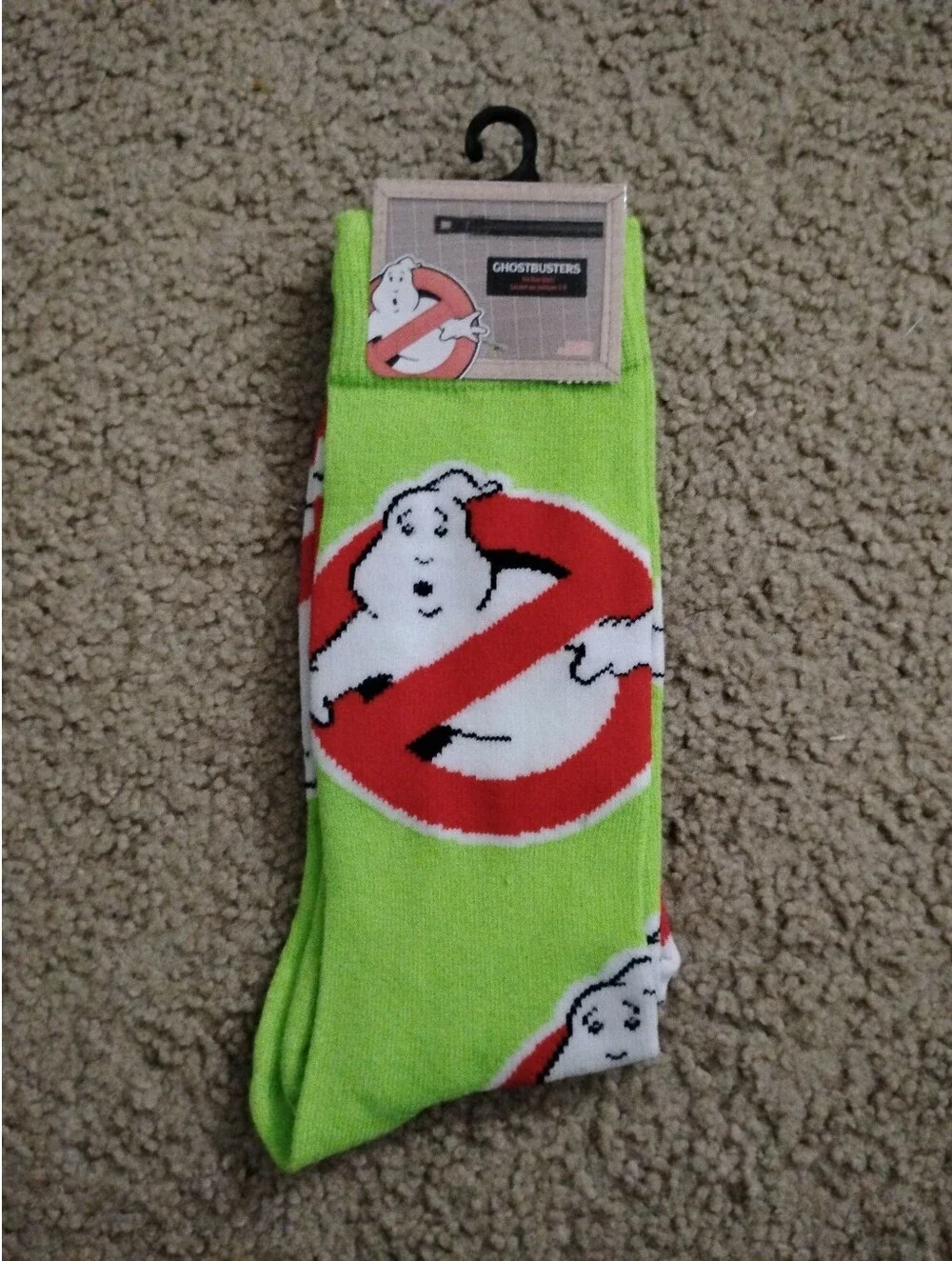 Ghostbusters Slimer Green Crew Socks
